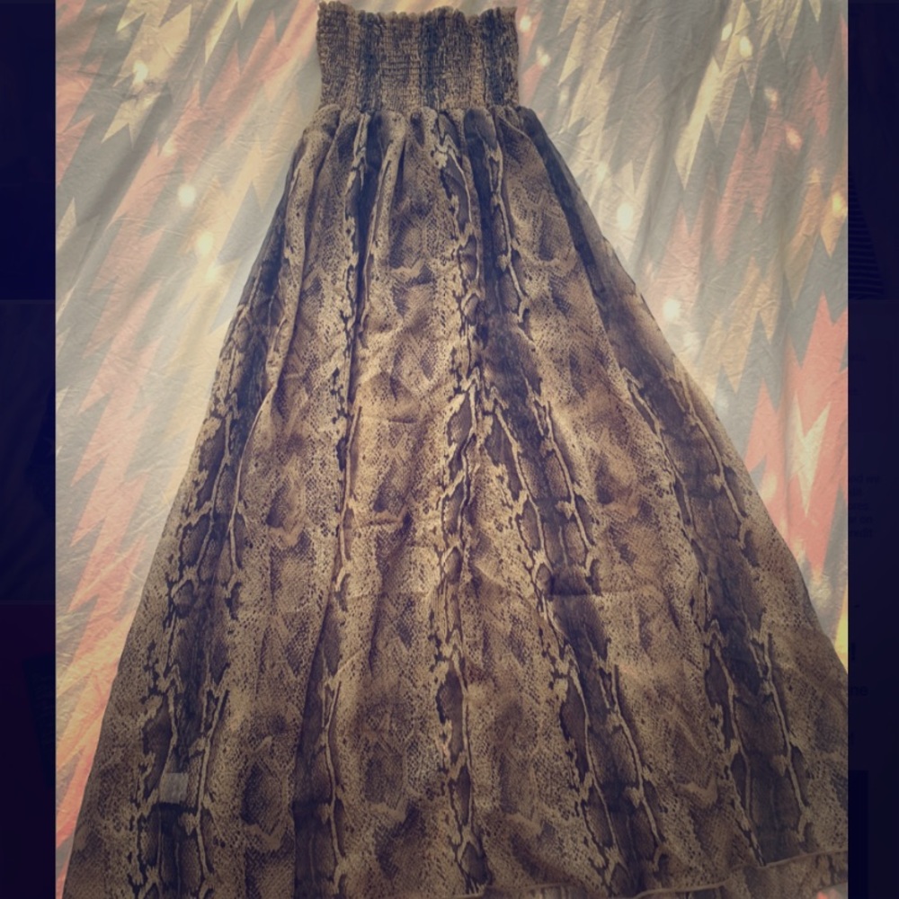 Show Me Your Mumu Reptile Print Maxi Skirt